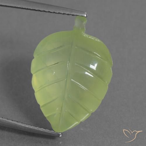 11.59ct 天然 イエローグリーン プレナイト, ファンシー, 透明