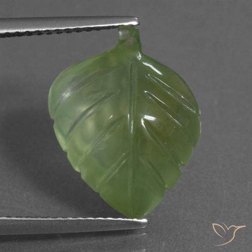8.63ct 天然 ウォームグリーン プレナイト, ファンシー, 透明