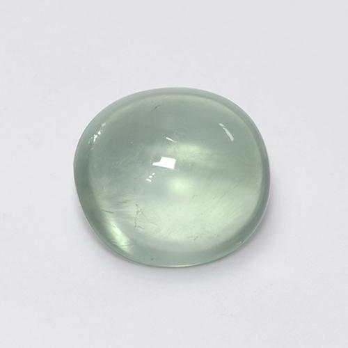 2.95カラットの天然非常に薄い緑プレナイト（9.5×8.6 mm・オーバルカット）