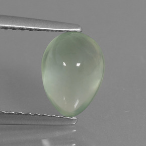 1.62カラットの天然グリーンプレナイト（8.7×6.5 mm・洋梨の形）