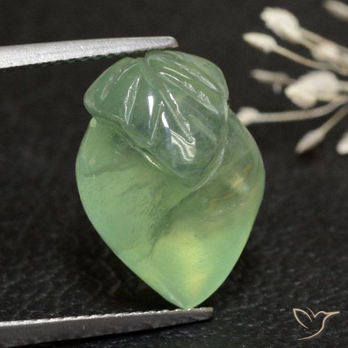 13.18ct 天然 オリーブグリーン プレナイト, ファンシー, 透明
