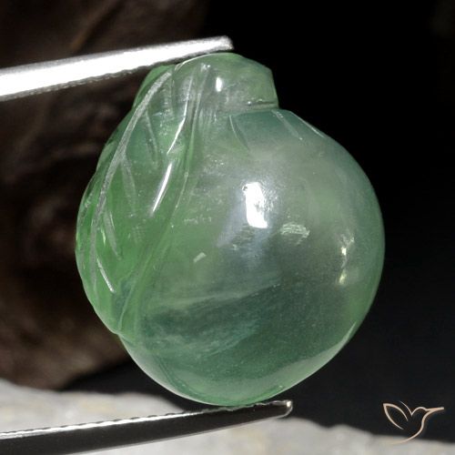 22.65ct 天然 薄いミント プレナイト, ファンシー, 半透明