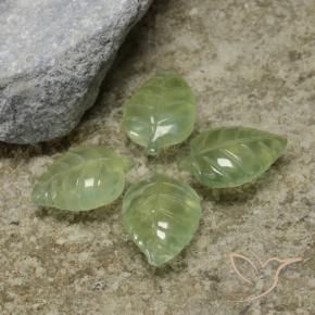 Shop natural 16.96ct ペアーグリーン プレナイト gems, フラワーカット, from 南アフリカ at GemSelect. In stock, global shipping!