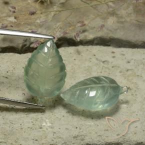 Shop natural 16.04ct 非常に薄い緑 プレナイト gems, フラワーカット, from 南アフリカ at GemSelect. In stock, global shipping!