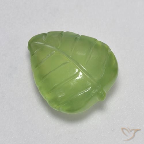 4.86ct 天然 黄みがかったグリーン プレナイト, ファンシー, 透明