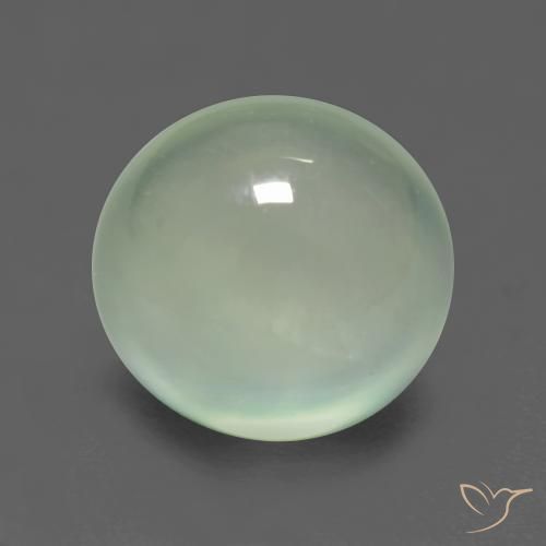 2.75ct 天然 非常に薄いセージグリーン プレナイト, 楕円形, 透明
