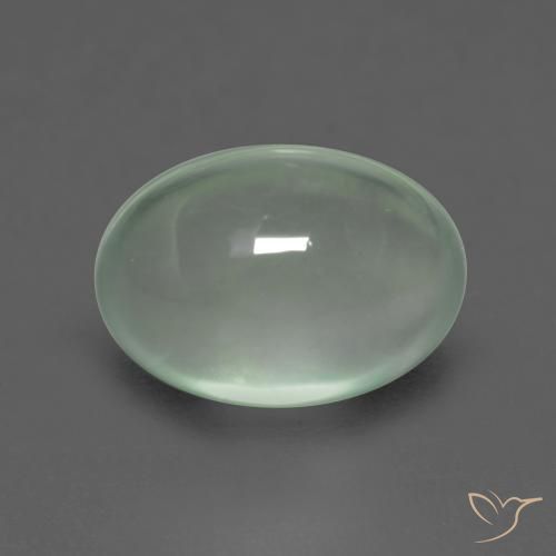 2.42ct 天然 薄いペアーグリーン プレナイト, 楕円形, 透明