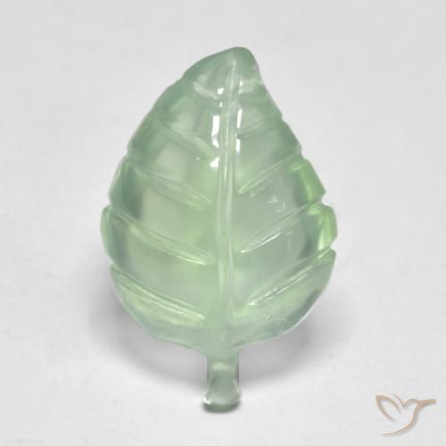 3.91ct 天然 非常に薄い緑 プレナイト, ファンシー, 透明