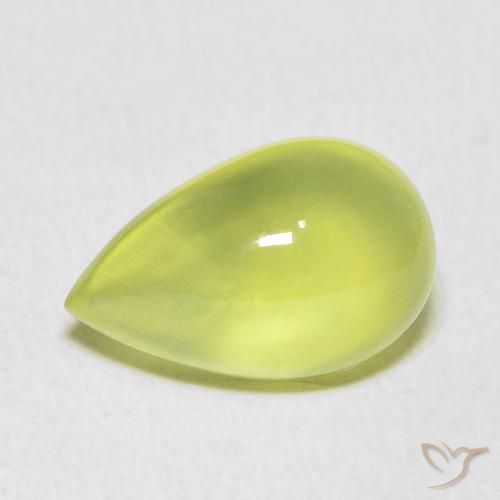 5.66ct 天然 ライムグリーン プレナイト, 洋梨の形, 透明