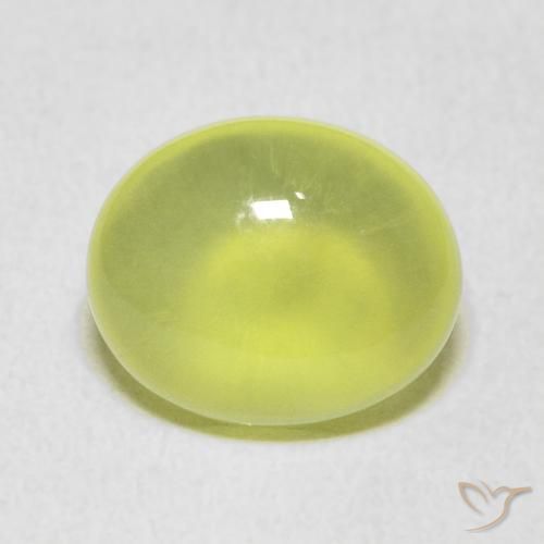 4.85ct 天然 ライムグリーン プレナイト, 楕円形, 透明