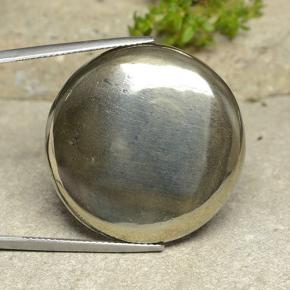 62.09カラットの天然ゴールド黄鉄鉱、ラウンドカット、オペーク