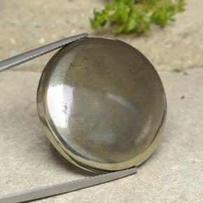 62.09カラットの天然ゴールド黄鉄鉱、ラウンドカット、オペーク