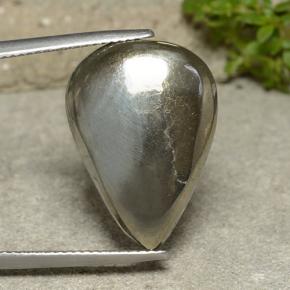 17.61カラットの天然ゴールド黄鉄鉱、洋梨の形、オペーク