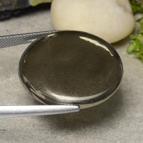 44.39カラットの天然マルチカラー黄鉄鉱、ラウンドカット、オペーク