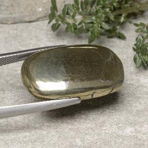 22.29カラットの天然ゴールド黄鉄鉱、オーバルカット、オペーク