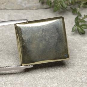 19.42カラットの天然ゴールド黄鉄鉱、バゲット、オペーク