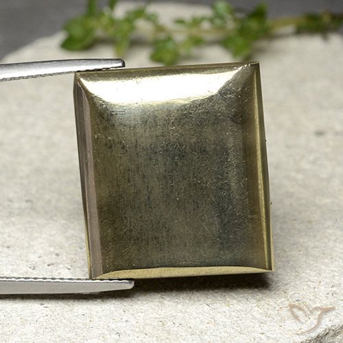 33.54ct 天然 ゴールド パイライト, バゲット, オペーク
