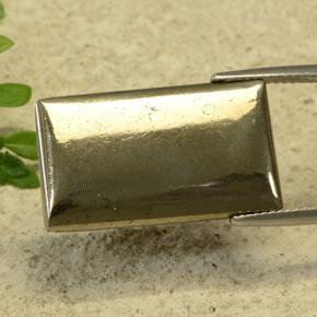 16.04カラットの天然ゴールド黄鉄鉱、バゲット、オペーク