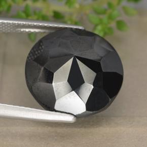 19.12カラットの天然ダークグレーメタリック黄鉄鉱、ラウンドカット、オペーク