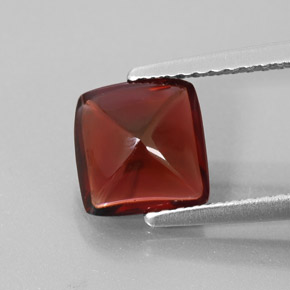 1.95カラットの天然ディープレッドパイロープガーネット（7.4×7.3 mm・透明）