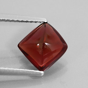 1.95カラットの天然ディープレッドパイロープガーネット（7.4×7.3 mm・透明）
