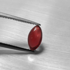 1.20カラットの天然レッドパイロープガーネット（8.3×4.7 mm・透明）