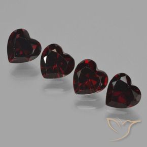 Shop natural 3.81ct 黒がかった赤 パイロープガーネット gems, 心臓, from モザンビーグ at GemSelect. In stock, global shipping!