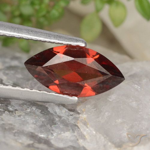 1.16ct 天然 ディープレッド パイロープガーネット, マーキーズ, VVS-VS