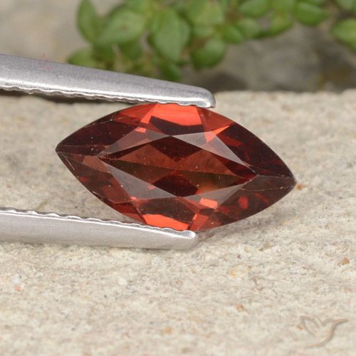1.16ct 天然 ディープレッド パイロープガーネット, マーキーズ, VVS-VS
