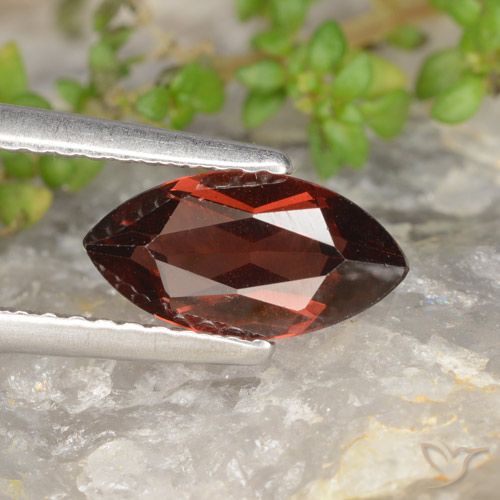 1.36ct 天然 ディープレッド パイロープガーネット, マーキーズ, VS