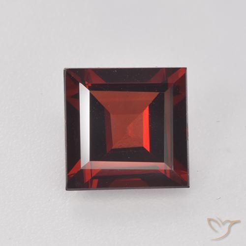 1.87ct 天然 ディープレッド パイロープガーネット, 四角形, VVS-VS