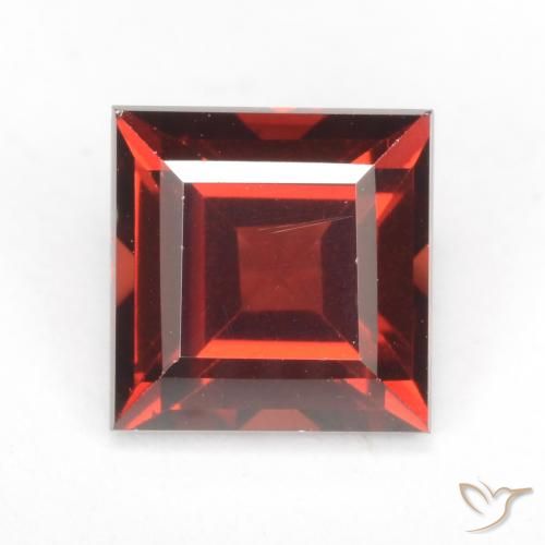 2.19ct 天然 ミディアムレッド パイロープガーネット, 四角形, VVS-VS