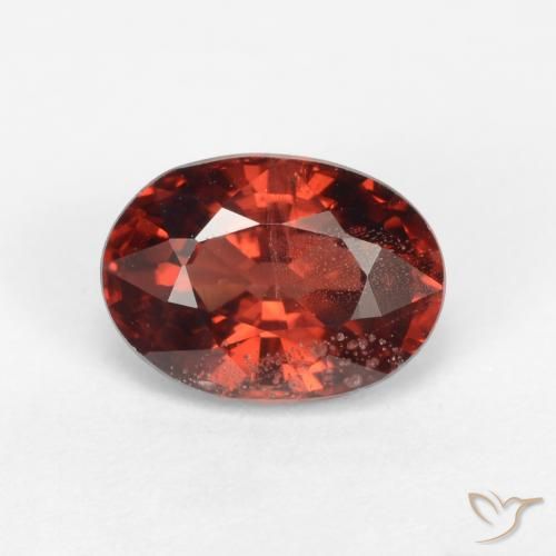 1.20ct 天然 ダークレッド パイロープガーネット, 楕円形, VS-SI