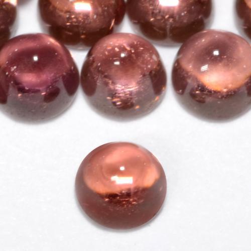 0.68カラットの天然薄いレッドパイロープガーネット（2.06 mm・ラウンドカット）