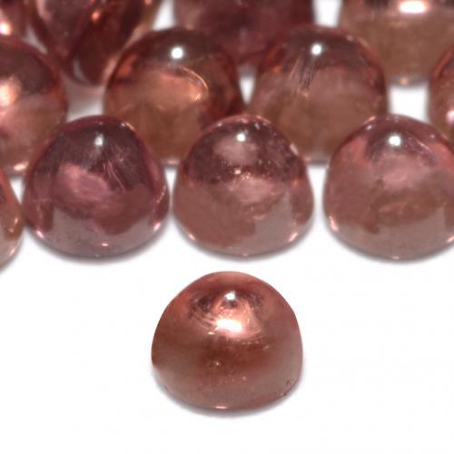 0.68カラットの天然薄いレッドパイロープガーネット（2.06 mm・ラウンドカット）