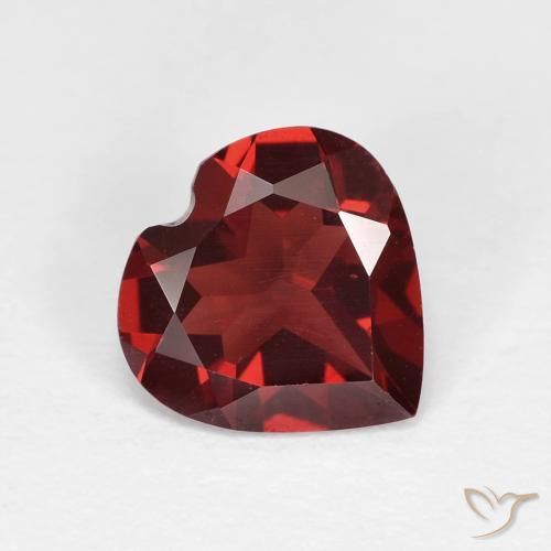 1.70ct 天然 ミディアムレッド パイロープガーネット, 心臓, VVS