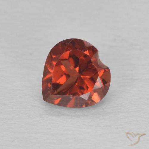 0.65ct 天然 カラントレッド パイロープガーネット, 心臓, VVS-VS