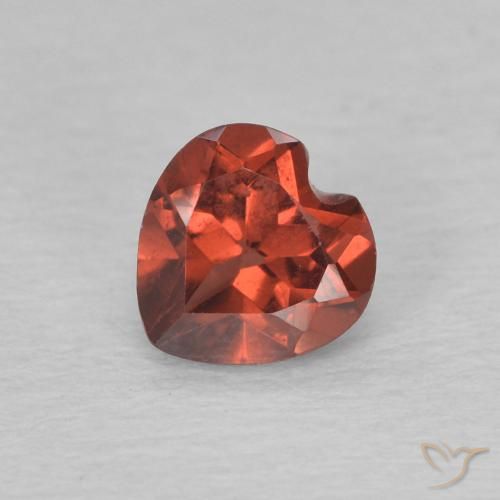 0.59ct 天然 カラントレッド パイロープガーネット, 心臓, VVS-VS