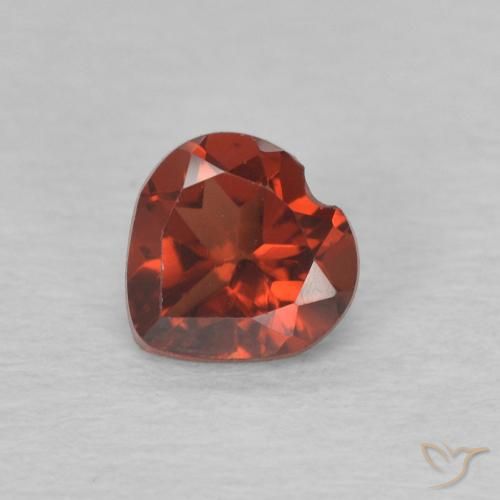 0.58ct 天然 カラントレッド パイロープガーネット, 心臓, VVS-VS