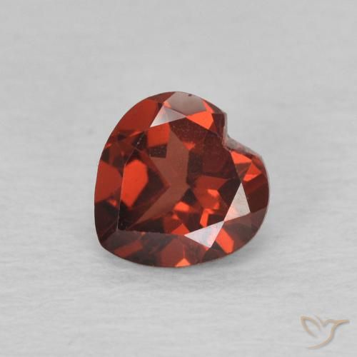 0.69ct 天然 カラントレッド パイロープガーネット, 心臓, VVS-VS