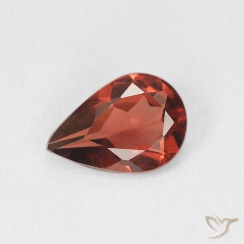 0.71ct 天然 濃いスカーレットレッド パイロープガーネット, 洋梨の形, VS