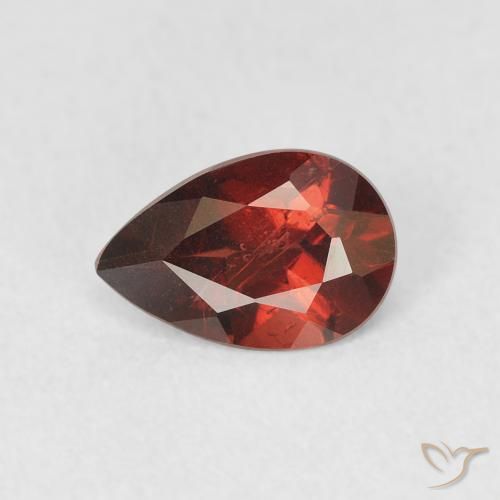 0.80ct 天然 濃いブラッドレッド パイロープガーネット, 洋梨の形, VS