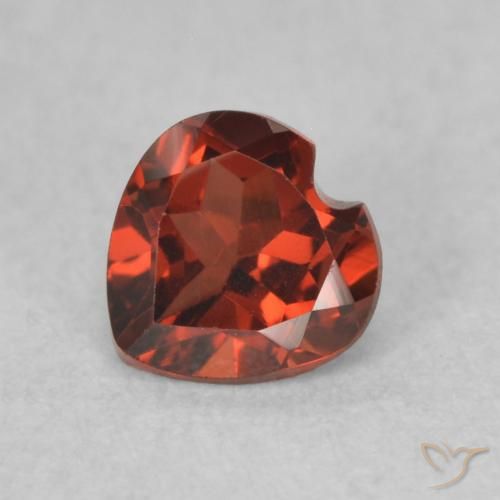 0.60ct 天然 濃いスカーレットレッド パイロープガーネット, 心臓, VVS