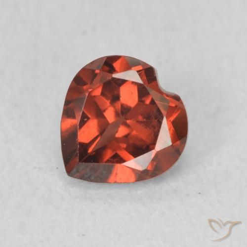 0.66ct 天然 スカーレットレッド パイロープガーネット, 心臓, VVS