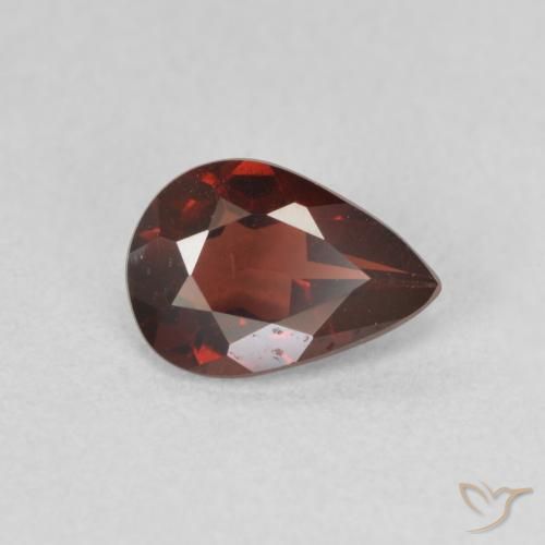 0.73ct 天然 ダークレッド パイロープガーネット, 洋梨の形, VVS-VS