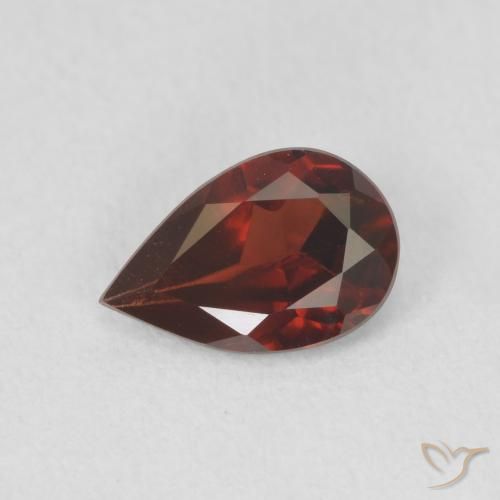 0.69ct 天然 サングリアレッド パイロープガーネット, 洋梨の形, VVS-VS