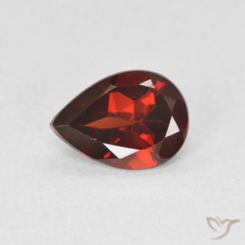 0.72ct 天然 ミディアムレッド パイロープガーネット, 洋梨の形, VVS-VS