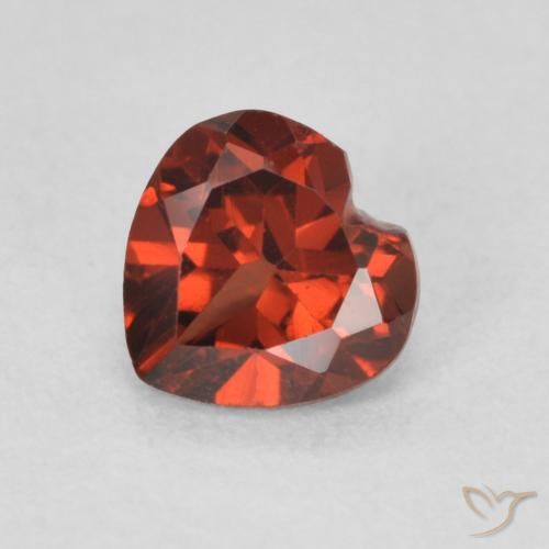 0.64ct 天然 スカーレットレッド パイロープガーネット, 心臓, VVS-VS
