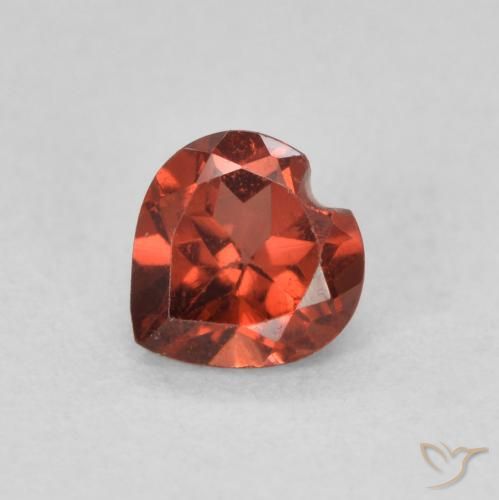 0.66ct 天然 スカーレットレッド パイロープガーネット, 心臓, VVS-VS