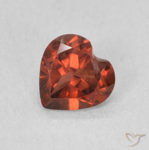 0.56ct 天然 オレンジレッド パイロープガーネット, 心臓, VS